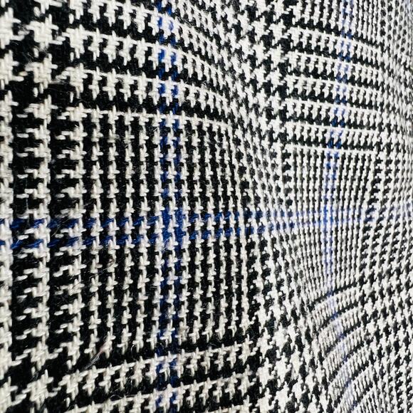 F21 Houndstooth Mini Skirt Zip Front Mod Short Black White - L - Picture 3 of 5